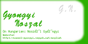 gyongyi noszal business card